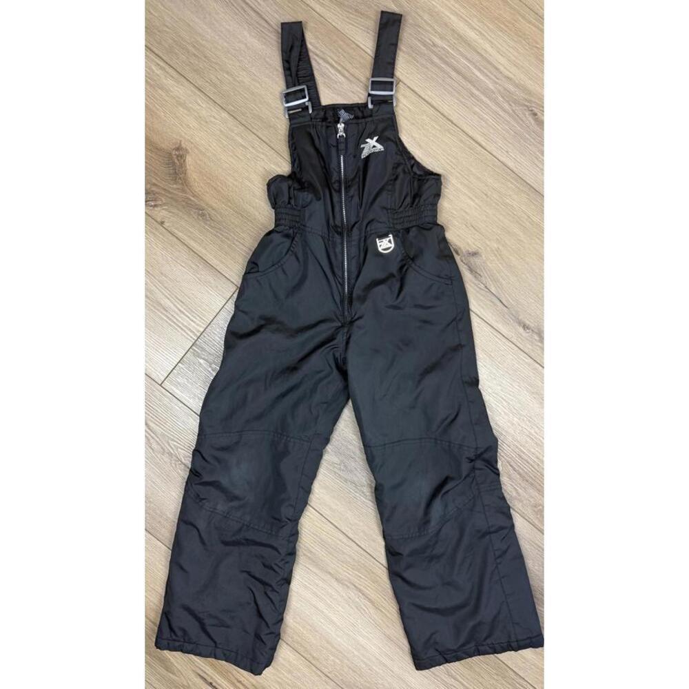 ZeroXposur Snow Bib Pants Kids 7/8 Black Ski Salopettes Adjustable Straps